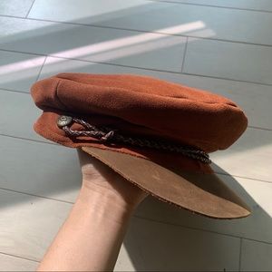 Brixton suede newsboy cap